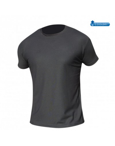 T-SHIRT COOLDRY MAILLE PIQUEE NOIR